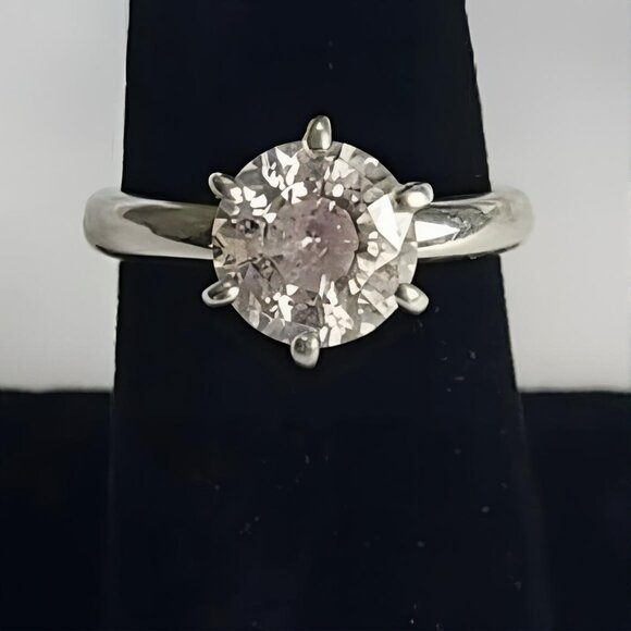 DIAMONIQUE by QVC | 2.00ct Round 100-Facet Solitaire Ring Brilliant Sparkles - Picture 2 of 9